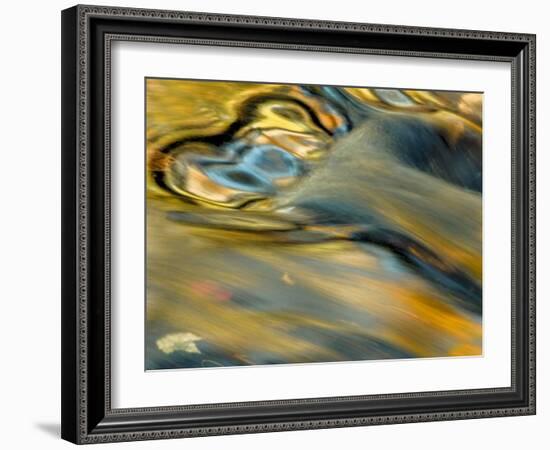 Pennsylvania, Delaware Watergap Nra. Flowing Water Abstract-Jay O'brien-Framed Photographic Print