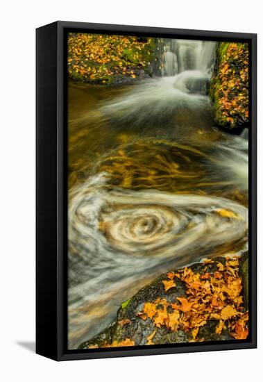 Pennsylvania, Delaware Watergap Nra. Waterfall and Swirling Pool-Jay O'brien-Framed Premier Image Canvas
