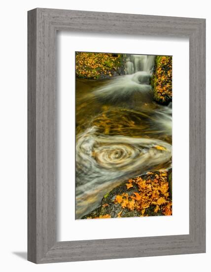 Pennsylvania, Delaware Watergap Nra. Waterfall and Swirling Pool-Jay O'brien-Framed Photographic Print