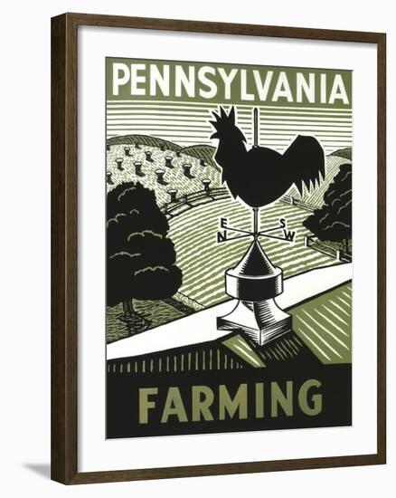 Pennsylvania Farming Weathervane-null-Framed Giclee Print