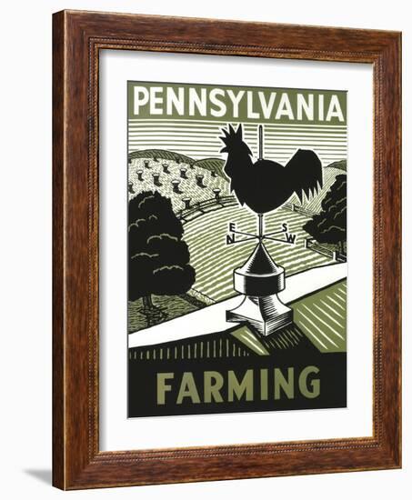 Pennsylvania Farming Weathervane-null-Framed Giclee Print