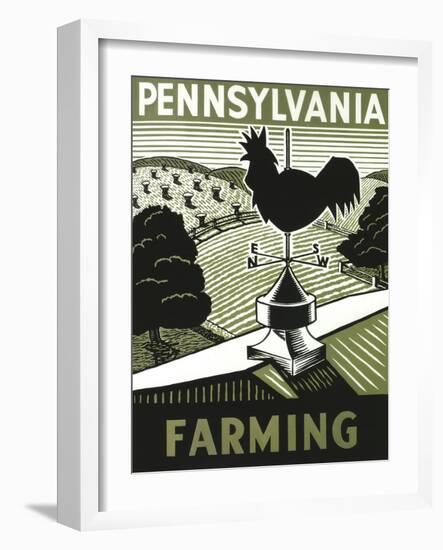 Pennsylvania Farming Weathervane-null-Framed Giclee Print