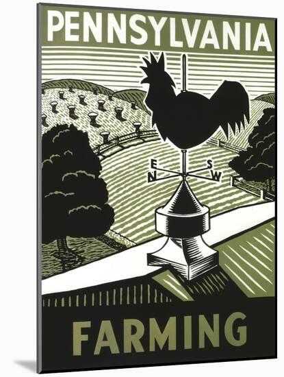 Pennsylvania Farming Weathervane-null-Mounted Giclee Print