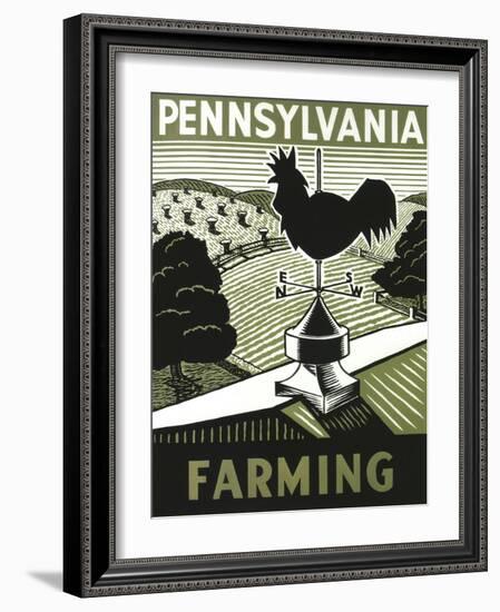 Pennsylvania Farming Weathervane-null-Framed Giclee Print