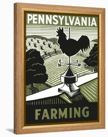 Pennsylvania Farming Weathervane-null-Framed Premier Image Canvas
