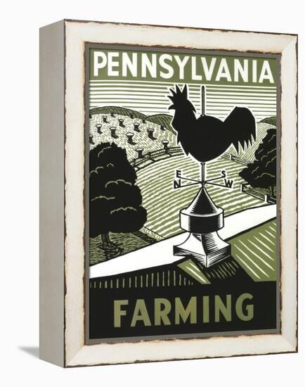 Pennsylvania Farming Weathervane-null-Framed Premier Image Canvas