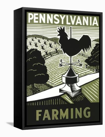 Pennsylvania Farming Weathervane-null-Framed Premier Image Canvas