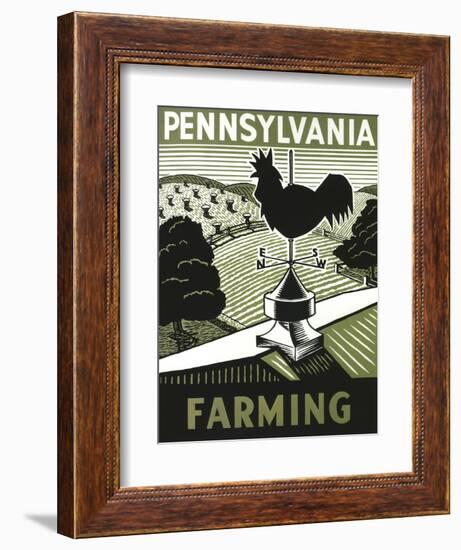 Pennsylvania Farming Weathervane-null-Framed Giclee Print