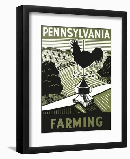 Pennsylvania Farming Weathervane-null-Framed Giclee Print