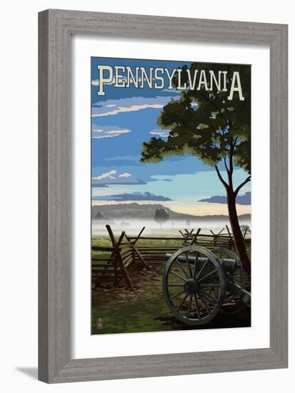 Pennsylvania - Military Park-Lantern Press-Framed Art Print