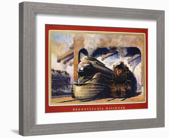 Pennsylvania Railroad, Ready to Go!-Grif Teller-Framed Giclee Print