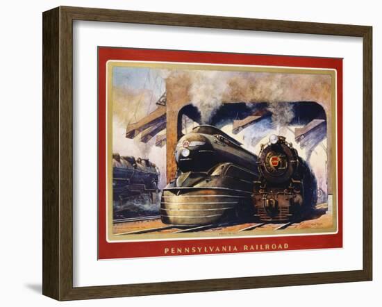Pennsylvania Railroad, Ready to Go!-Grif Teller-Framed Giclee Print