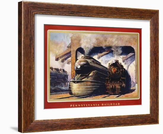 Pennsylvania Railroad, Ready to Go!-Grif Teller-Framed Giclee Print