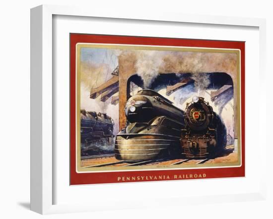 Pennsylvania Railroad, Ready to Go!-Grif Teller-Framed Giclee Print