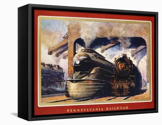 Pennsylvania Railroad, Ready to Go!-Grif Teller-Framed Premier Image Canvas