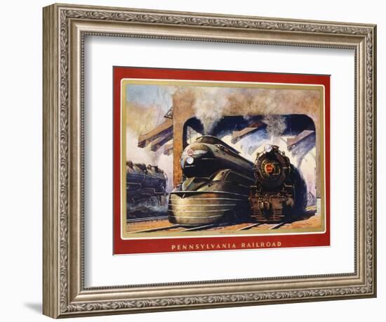 Pennsylvania Railroad, Ready to Go!-Grif Teller-Framed Giclee Print