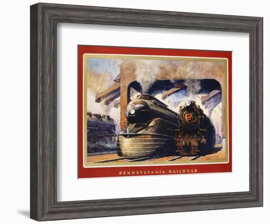 Pennsylvania Railroad, Ready to Go!-Grif Teller-Framed Giclee Print