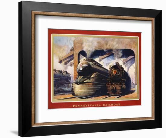 Pennsylvania Railroad, Ready to Go!-Grif Teller-Framed Giclee Print