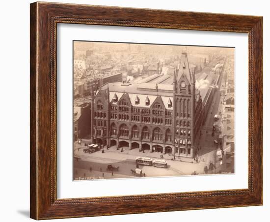 Pennsylvania Railroad Station, Market Street West at Penn Square, 1889-null-Framed Giclee Print