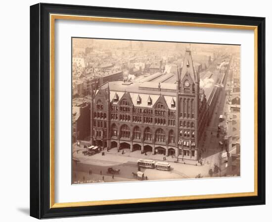 Pennsylvania Railroad Station, Market Street West at Penn Square, 1889-null-Framed Giclee Print