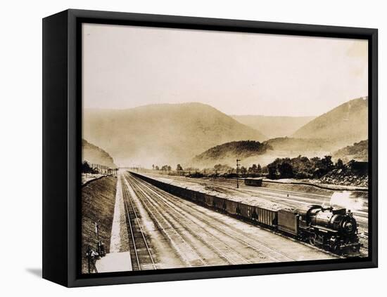 Pennsylvania Railroad Train Cars Loaded with Coal, 1931-English Photographer-Framed Premier Image Canvas