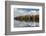 Pennsylvania, Ricketts Glen State Park. Clouds and Colorful Fall Foliage Reflected in a Lake-Judith Zimmerman-Framed Photographic Print