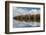 Pennsylvania, Ricketts Glen State Park. Clouds and Colorful Fall Foliage Reflected in a Lake-Judith Zimmerman-Framed Photographic Print