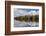 Pennsylvania, Ricketts Glen State Park. Clouds and Colorful Fall Foliage Reflected in a Lake-Judith Zimmerman-Framed Photographic Print