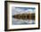 Pennsylvania, Ricketts Glen State Park. Clouds and Colorful Fall Foliage Reflected in a Lake-Judith Zimmerman-Framed Photographic Print