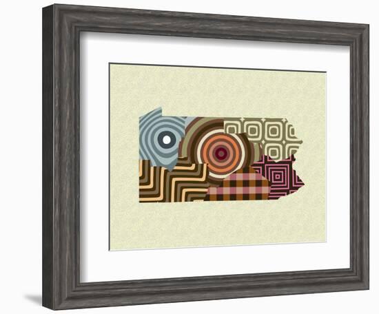 Pennsylvania State Map-Lanre Adefioye-Framed Giclee Print