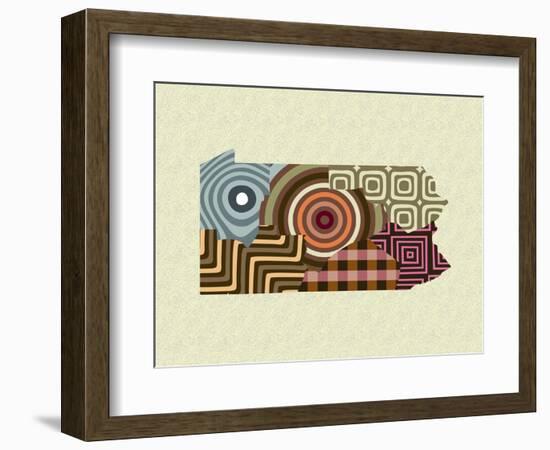 Pennsylvania State Map-Lanre Adefioye-Framed Giclee Print