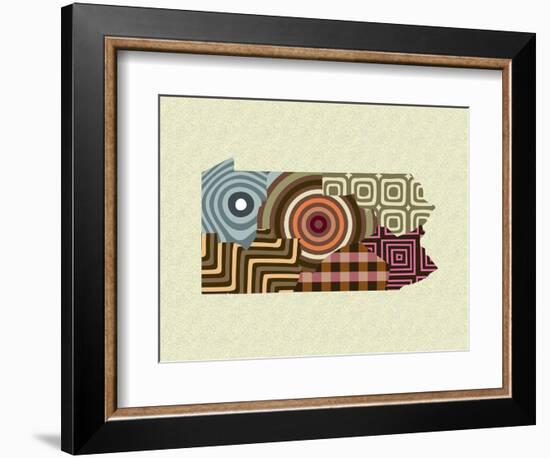 Pennsylvania State Map-Lanre Adefioye-Framed Giclee Print