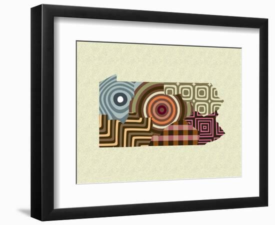 Pennsylvania State Map-Lanre Adefioye-Framed Giclee Print