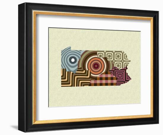 Pennsylvania State Map-Lanre Adefioye-Framed Giclee Print