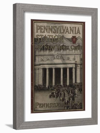 Pennsylvania Station in New York City', Advertisement for the Pennsylvania Railroad Company, 1910-null-Framed Giclee Print