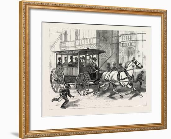 Pennsylvania: the New Herdic Coaches Just Introduced into Philadelphia. U.S., 1880 1881-null-Framed Giclee Print