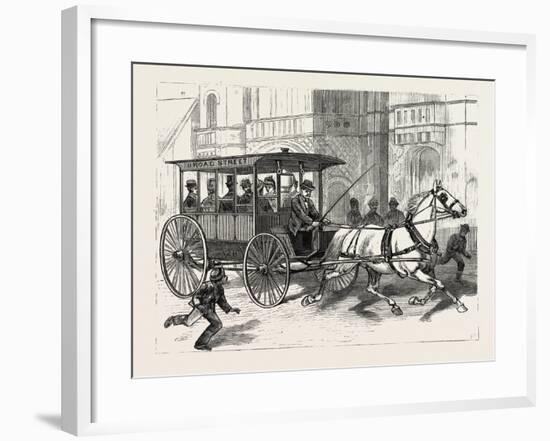 Pennsylvania: the New Herdic Coaches Just Introduced into Philadelphia. U.S., 1880 1881-null-Framed Giclee Print