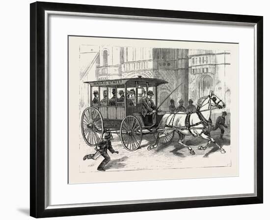 Pennsylvania: the New Herdic Coaches Just Introduced into Philadelphia. U.S., 1880 1881-null-Framed Giclee Print