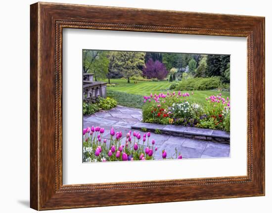 Pennsylvania, Wayne, Chanticleer Garden. Landscape of Springtime Garden-Jaynes Gallery-Framed Photographic Print