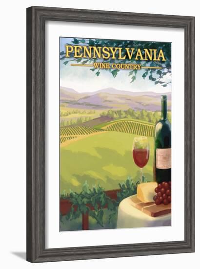 Pennsylvania Wine Country-Lantern Press-Framed Art Print