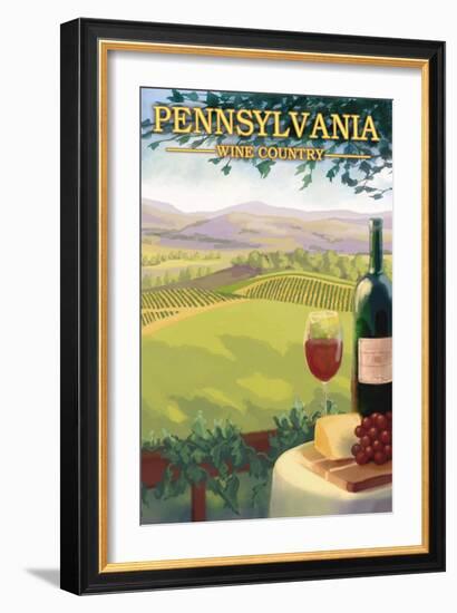 Pennsylvania Wine Country-Lantern Press-Framed Art Print