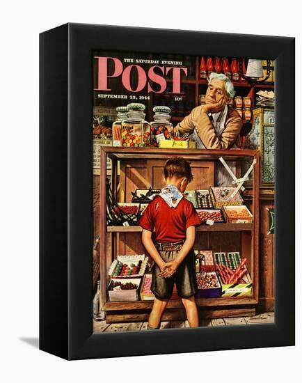 "Penny Candy," Saturday Evening Post Cover, September 23, 1944-Stevan Dohanos-Framed Premier Image Canvas