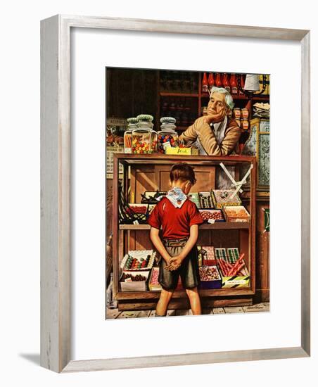 "Penny Candy," September 23, 1944-Stevan Dohanos-Framed Giclee Print