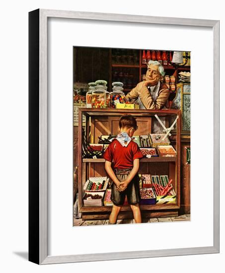 "Penny Candy," September 23, 1944-Stevan Dohanos-Framed Giclee Print