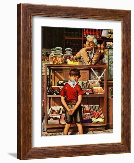 "Penny Candy," September 23, 1944-Stevan Dohanos-Framed Giclee Print