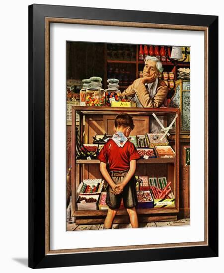 "Penny Candy," September 23, 1944-Stevan Dohanos-Framed Giclee Print