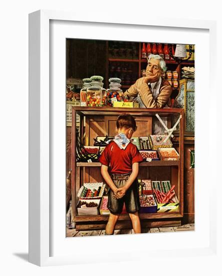 "Penny Candy," September 23, 1944-Stevan Dohanos-Framed Giclee Print