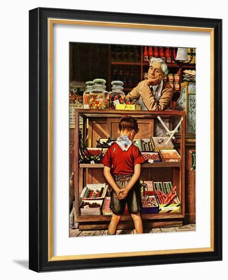 "Penny Candy," September 23, 1944-Stevan Dohanos-Framed Giclee Print