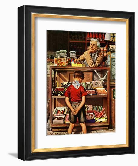 "Penny Candy," September 23, 1944-Stevan Dohanos-Framed Giclee Print