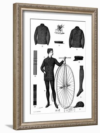 Penny-Farthing Clothing for Men-null-Framed Giclee Print